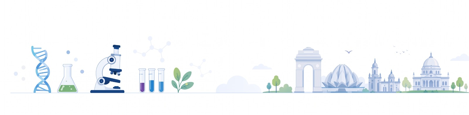 Biotech research and innovation illustration